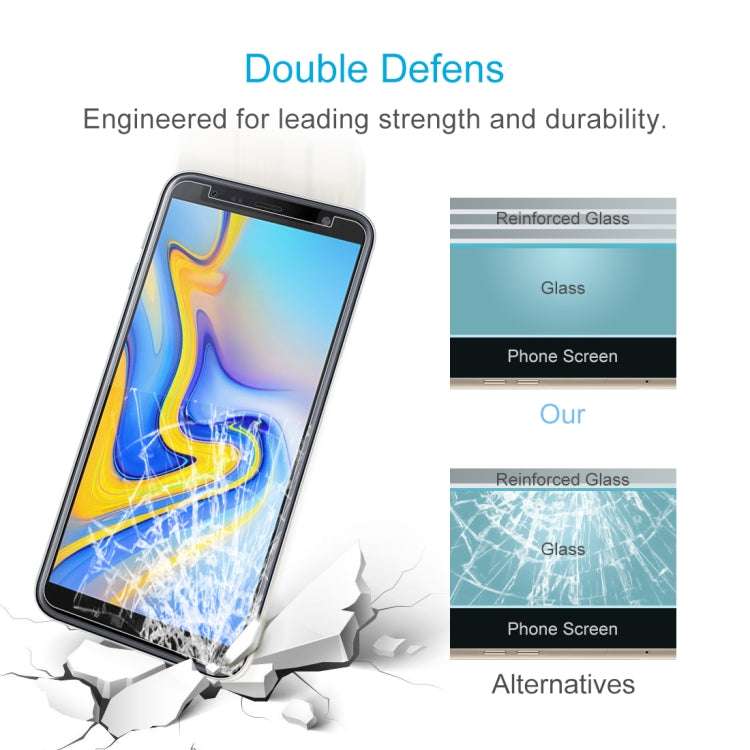 10 PCS 0.26mm 9H 2.5D Tempered Glass Film for Galaxy J6 (2018)