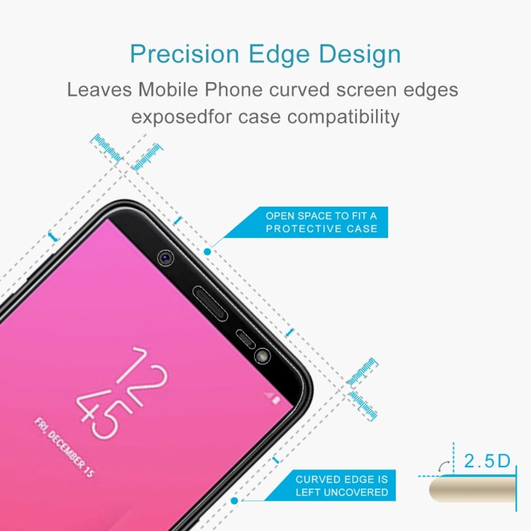 2 PCS 0.26mm 9H 2.5D Tempered Glass Film for Galaxy J8 (2018)