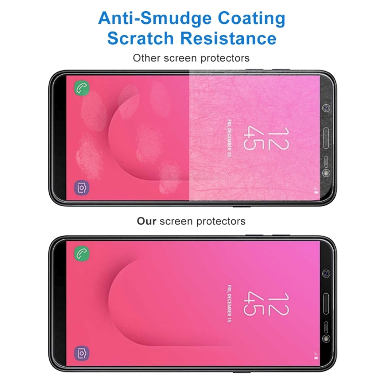 2 PCS 0.26mm 9H 2.5D Tempered Glass Film for Galaxy J8 (2018)
