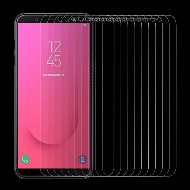 10 PCS 0.26mm 9H 2.5D Tempered Glass Film for Galaxy J8 (2018)