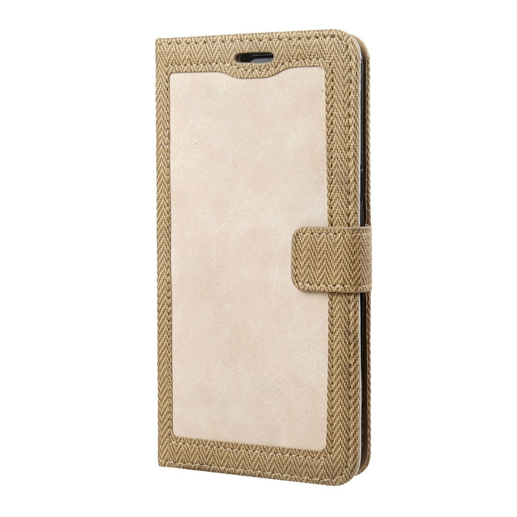 For Galaxy A3 (2017) Contrast Color Retro Denim Texture Style Horizontal Flip Leather Case with Holder & Card Slots & Wallet & Photo Frame