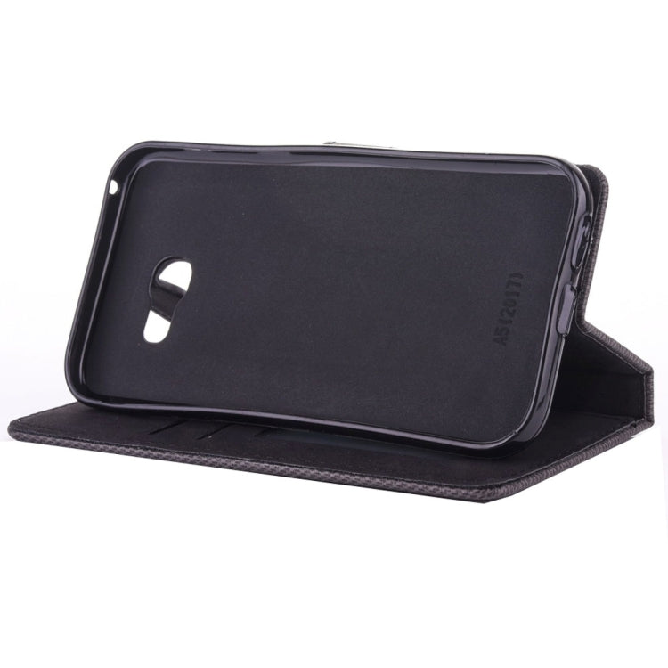 For Galaxy A5 (2017) Contrast Color Retro Denim Texture Style Horizontal Flip Leather Case with Holder & Card Slots & Wallet & Photo Frame