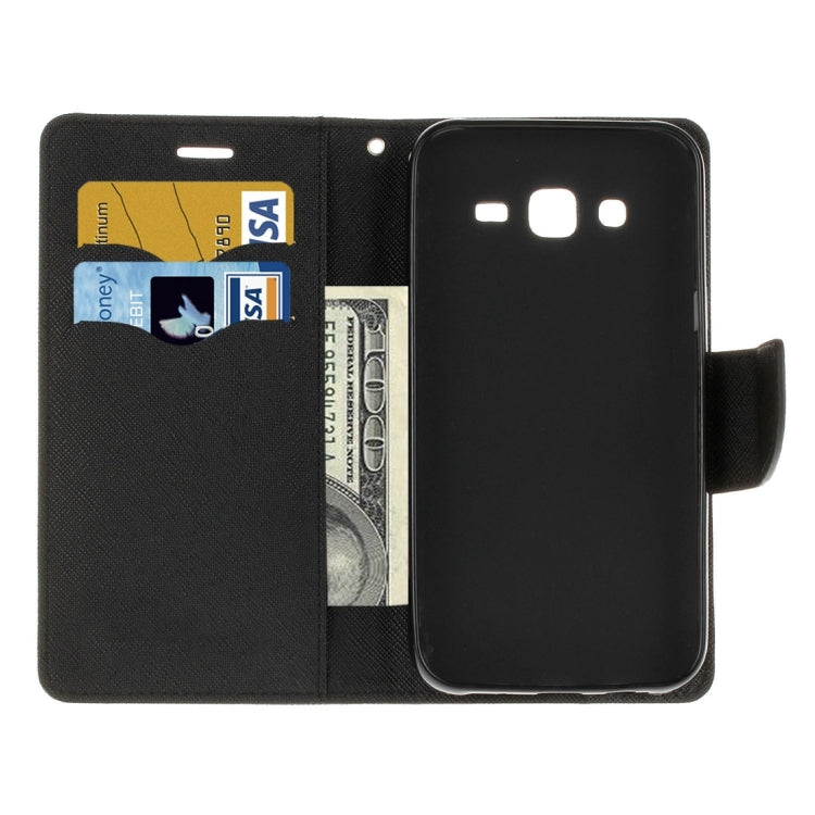 For Galaxy J7 / J700 Cross Texture Horizontal Flip Leather Case with Card Slots & Wallet & Holder