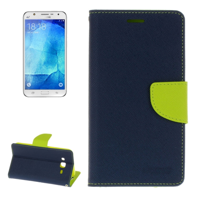 For Galaxy J7 / J700 Cross Texture Horizontal Flip Leather Case with Card Slots & Wallet & Holder