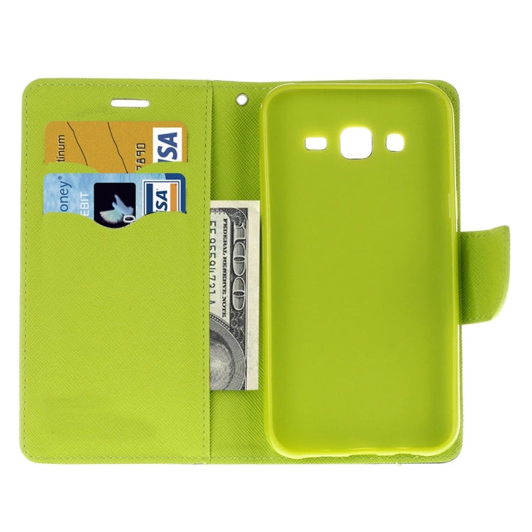 For Galaxy J7 / J700 Cross Texture Horizontal Flip Leather Case with Card Slots & Wallet & Holder