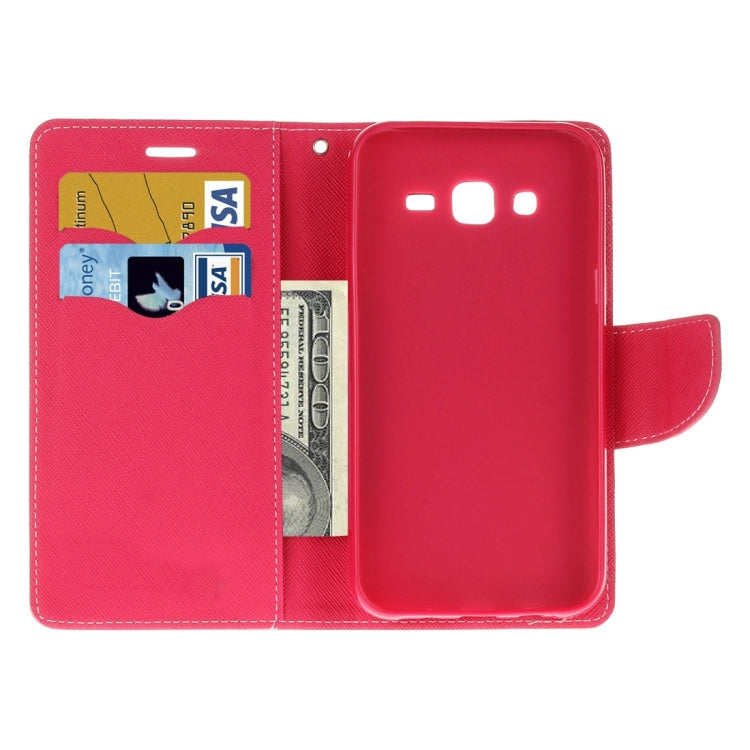 For Galaxy J7 / J700 Cross Texture Horizontal Flip Leather Case with Card Slots & Wallet & Holder