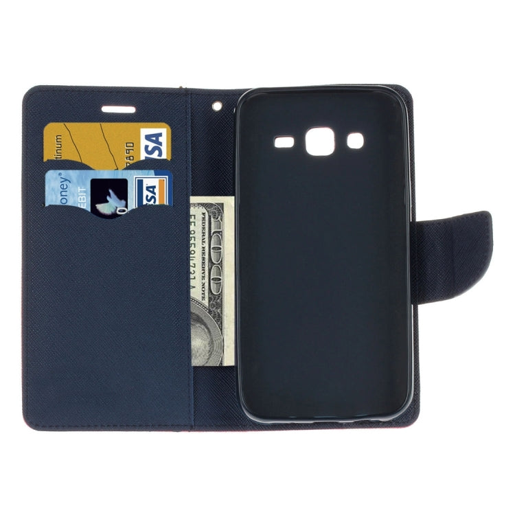 For Galaxy J7 / J700 Cross Texture Horizontal Flip Leather Case with Card Slots & Wallet & Holder