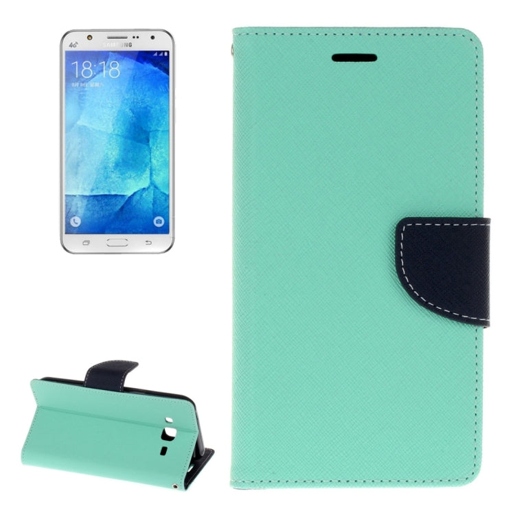 For Galaxy J7 / J700 Cross Texture Horizontal Flip Leather Case with Card Slots & Wallet & Holder