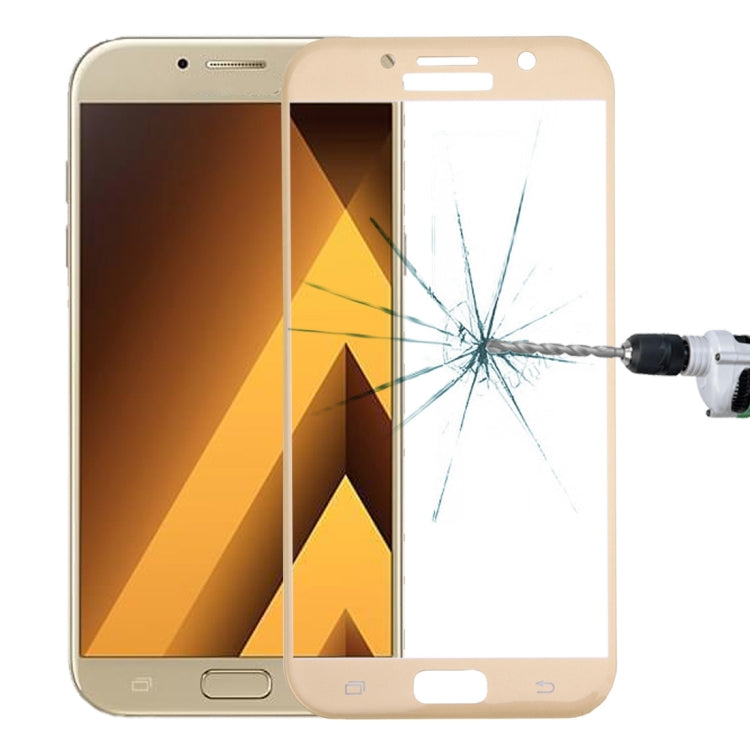 For Galaxy A7 (2017) / A720 0.26mm 9H Surface Hardness Explosion-proof Silk-screen Tempered Glass Curved Full Screen Film