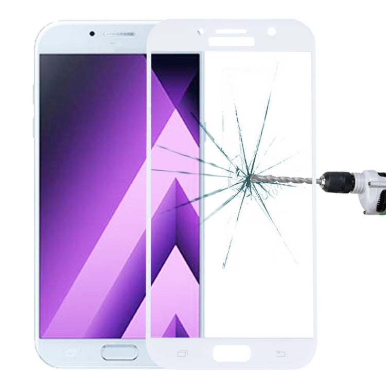 For Galaxy A7 (2017) / A720 0.26mm 9H Surface Hardness Explosion-proof Silk-screen Tempered Glass Curved Full Screen Film