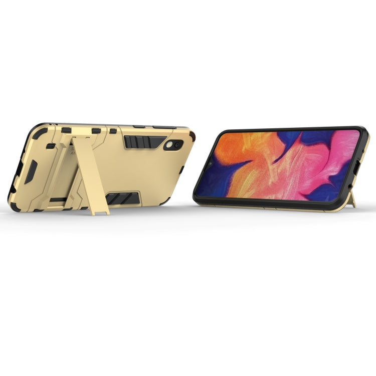Shockproof PC + TPU Case for Galaxy A10, with Holder