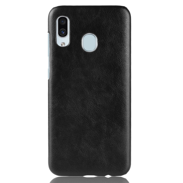 Shockproof Litchi Texture PC + PU Case for Galaxy A20