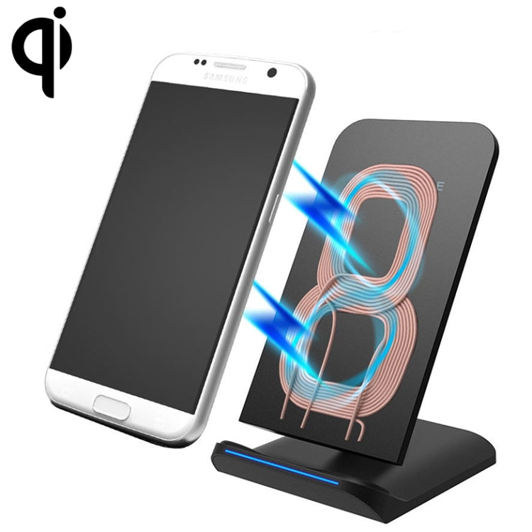 G100 10W Output Vertical Fast Charging Wireless Charger with LED Indicator, For iPhone, Galaxy, Huawei, Xiaomi, LG, HTC and other QI Standard Smart Phones