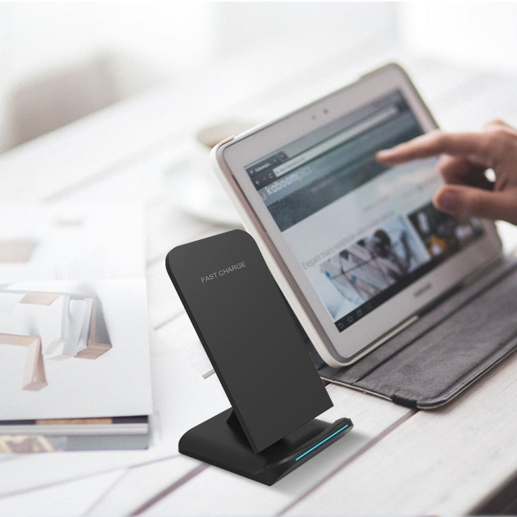 G100 10W Output Vertical Fast Charging Wireless Charger with LED Indicator, For iPhone, Galaxy, Huawei, Xiaomi, LG, HTC and other QI Standard Smart Phones