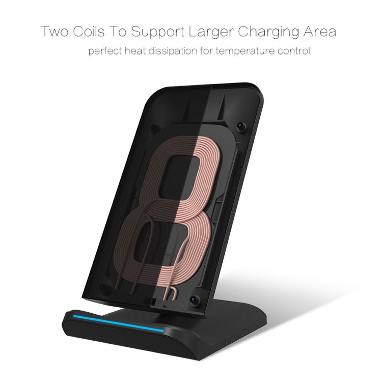 G100 10W Output Vertical Fast Charging Wireless Charger with LED Indicator, For iPhone, Galaxy, Huawei, Xiaomi, LG, HTC and other QI Standard Smart Phones