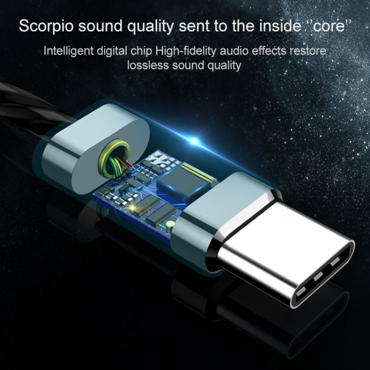 G82 1.2m Wired In Ear USB-C / Type-C Interface Metal HiFi Earphones with Mic