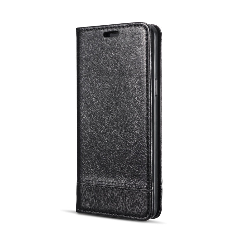 Double-sided Absorption Splicing Horizontal Flip Leather Case for Galaxy A7 (2018) / A750, with Holder & Card Slots & Lanyard