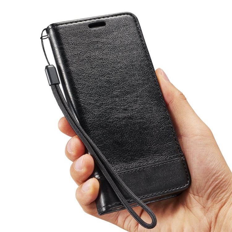 Double-sided Absorption Splicing Horizontal Flip Leather Case for Galaxy A7 (2018) / A750, with Holder & Card Slots & Lanyard