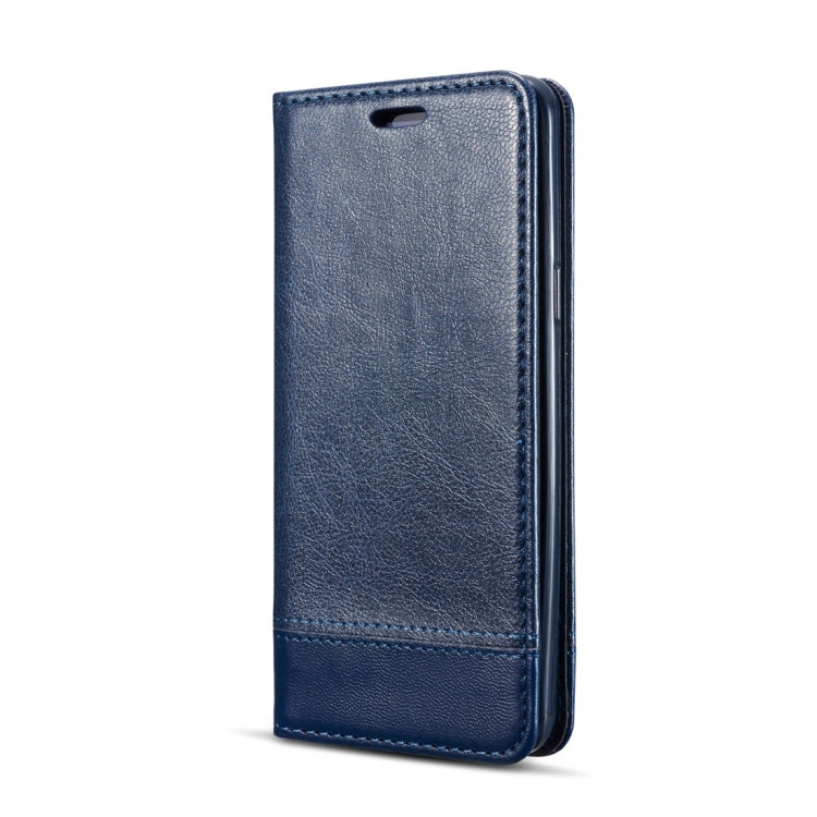 Double-sided Absorption Splicing Horizontal Flip Leather Case for Galaxy A7 (2018) / A750, with Holder & Card Slots & Lanyard