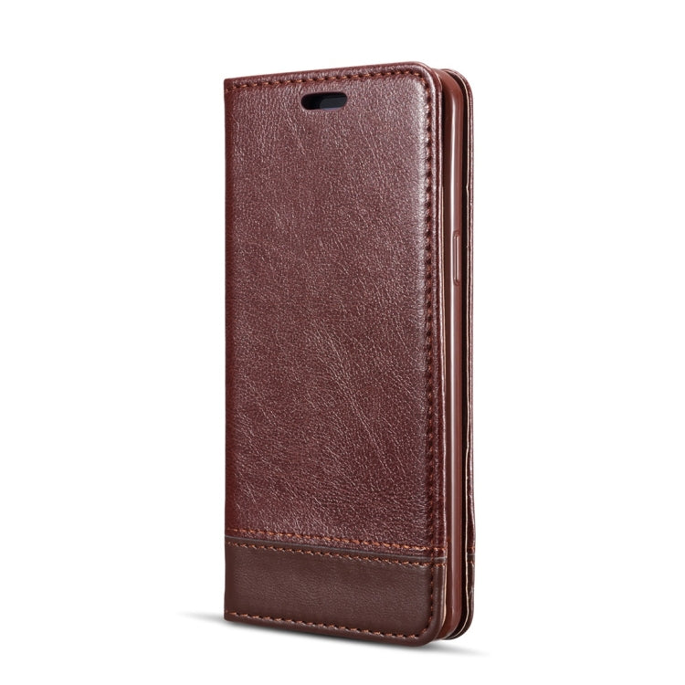 Double-sided Absorption Splicing Horizontal Flip Leather Case for Galaxy A7 (2018) / A750, with Holder & Card Slots & Lanyard