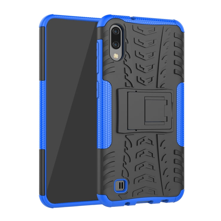 Shockproof  PC + TPU Tire Pattern Case for Galaxy M10, with Holder