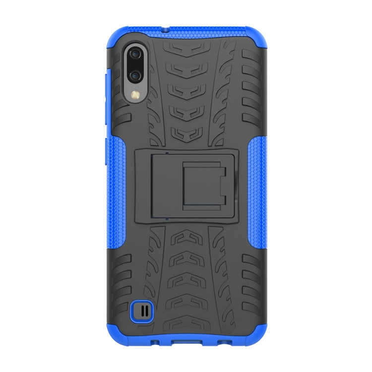 Shockproof  PC + TPU Tire Pattern Case for Galaxy M10, with Holder