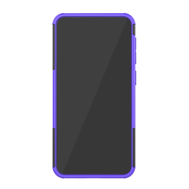 Shockproof  PC + TPU Tire Pattern Case for Galaxy M10, with Holder