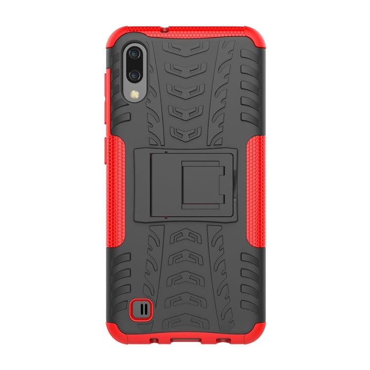 Shockproof  PC + TPU Tire Pattern Case for Galaxy M10, with Holder