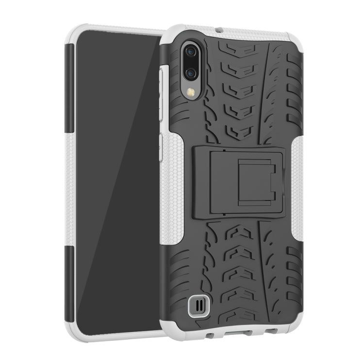 Shockproof  PC + TPU Tire Pattern Case for Galaxy M10, with Holder