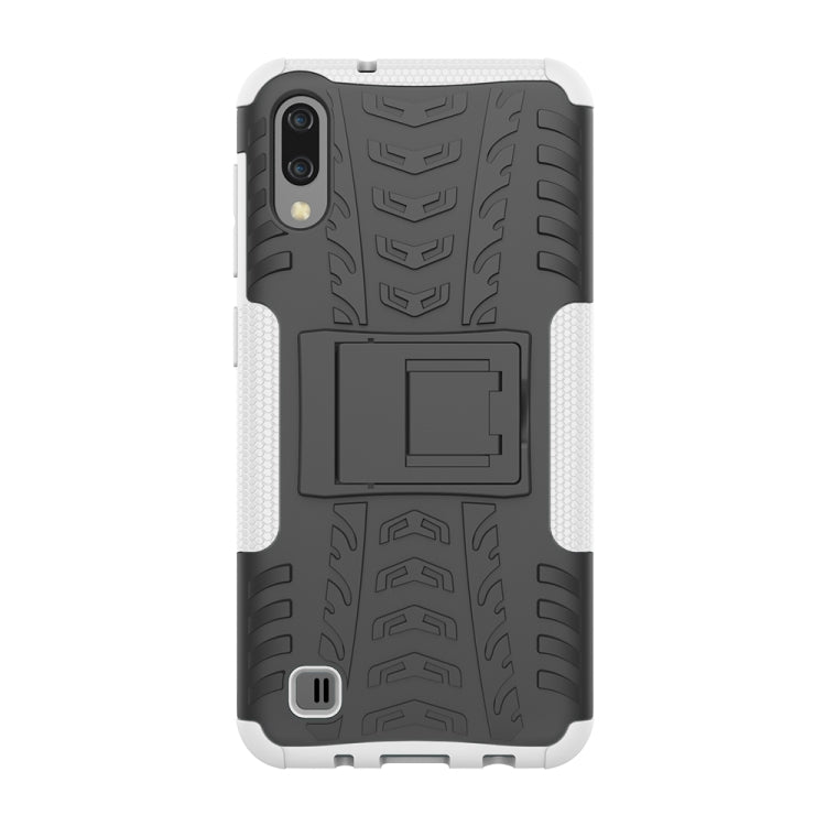 Shockproof  PC + TPU Tire Pattern Case for Galaxy M10, with Holder