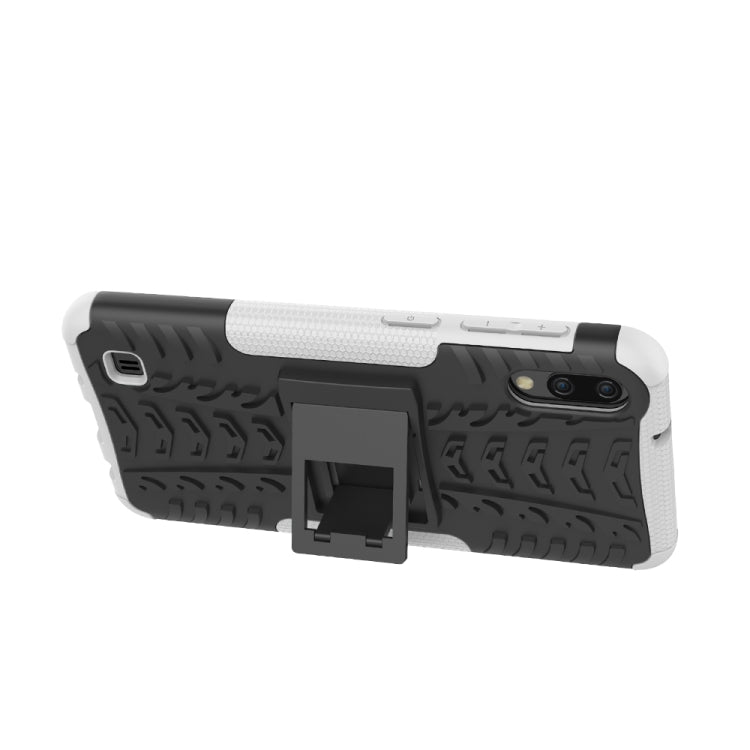 Shockproof  PC + TPU Tire Pattern Case for Galaxy M10, with Holder