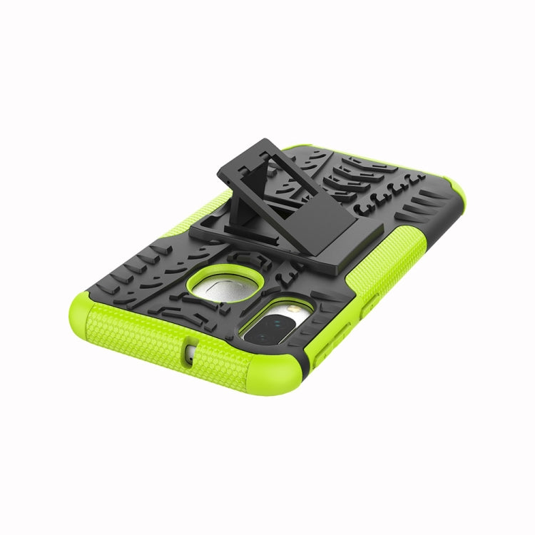 Shockproof  PC + TPU Tire Pattern Case for Galaxy A40, with Holder