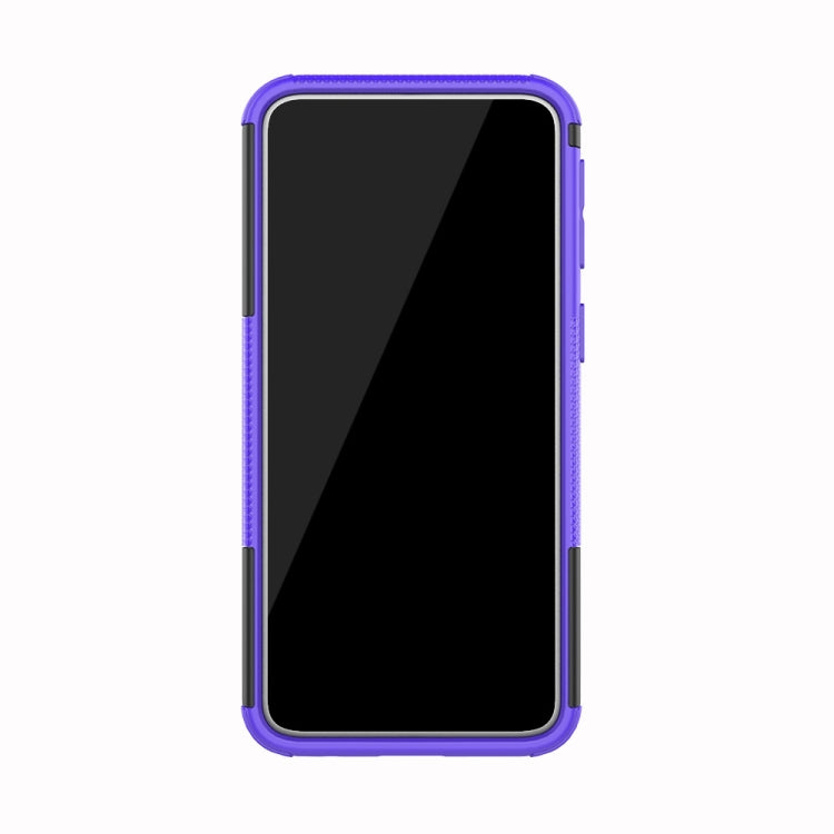 Shockproof  PC + TPU Tire Pattern Case for Galaxy A40, with Holder
