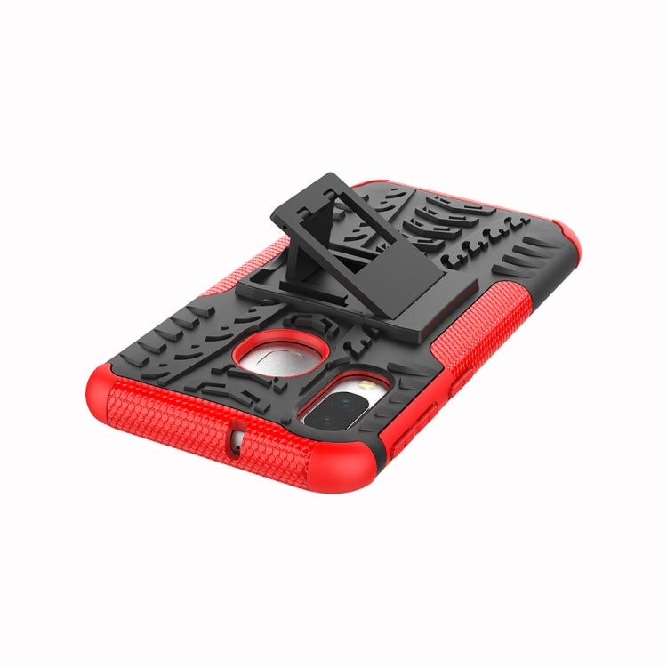 Shockproof  PC + TPU Tire Pattern Case for Galaxy A40, with Holder