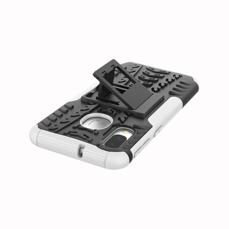 Shockproof  PC + TPU Tire Pattern Case for Galaxy A40, with Holder