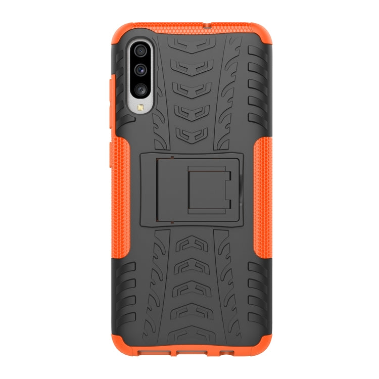 Shockproof  PC + TPU Tire Pattern Case for Galaxy A70, with Holder