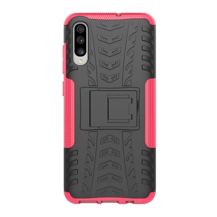 Shockproof  PC + TPU Tire Pattern Case for Galaxy A70, with Holder