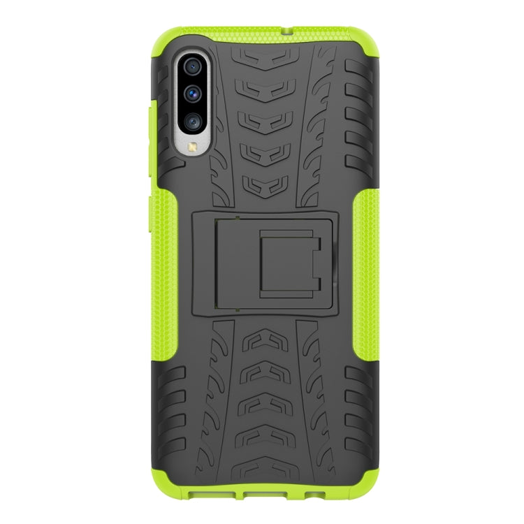 Shockproof  PC + TPU Tire Pattern Case for Galaxy A70, with Holder