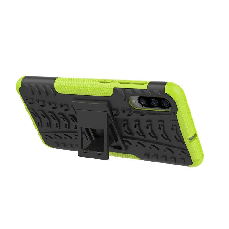 Shockproof  PC + TPU Tire Pattern Case for Galaxy A70, with Holder