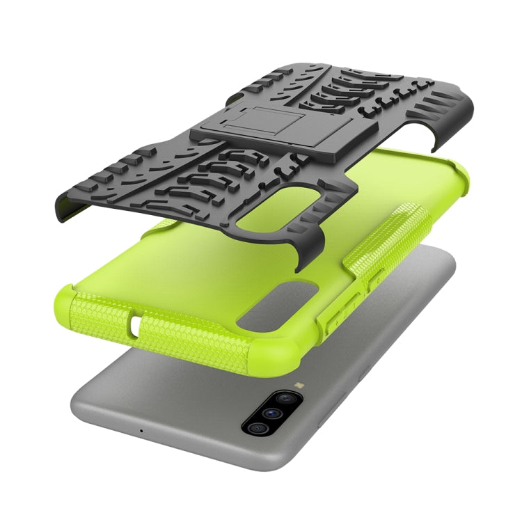 Shockproof  PC + TPU Tire Pattern Case for Galaxy A70, with Holder
