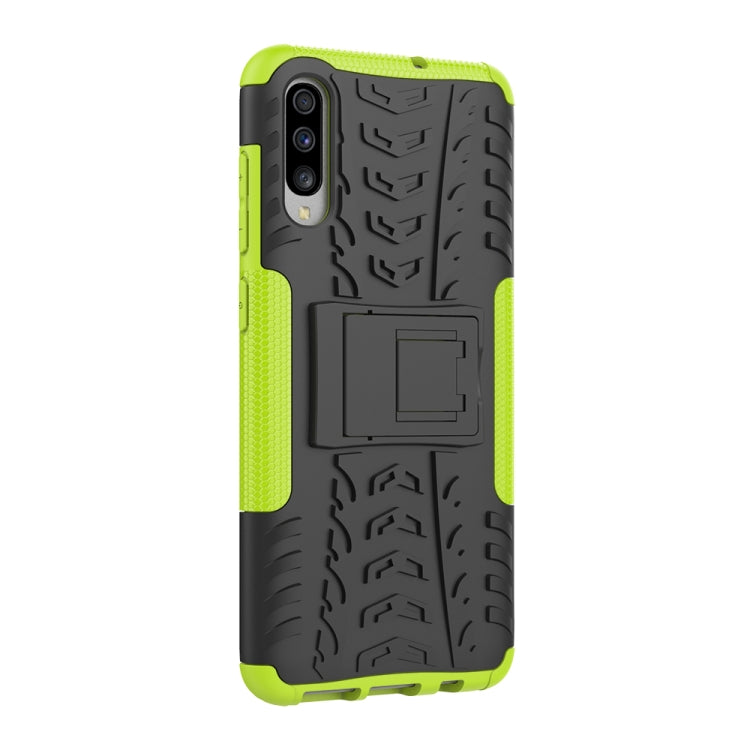 Shockproof  PC + TPU Tire Pattern Case for Galaxy A70, with Holder
