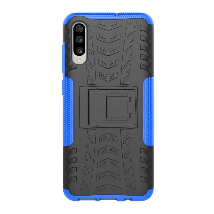 Shockproof  PC + TPU Tire Pattern Case for Galaxy A70, with Holder