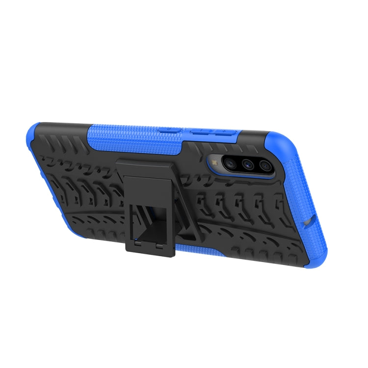 Shockproof  PC + TPU Tire Pattern Case for Galaxy A70, with Holder