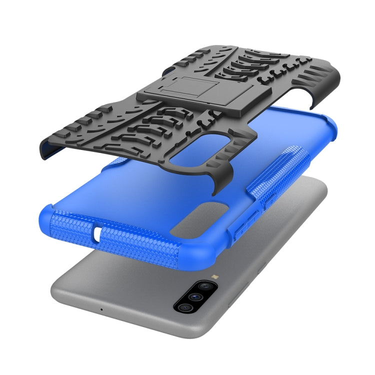 Shockproof  PC + TPU Tire Pattern Case for Galaxy A70, with Holder
