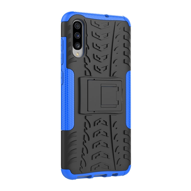 Shockproof  PC + TPU Tire Pattern Case for Galaxy A70, with Holder