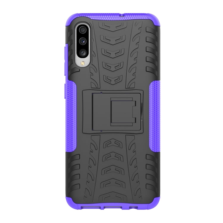 Shockproof  PC + TPU Tire Pattern Case for Galaxy A70, with Holder