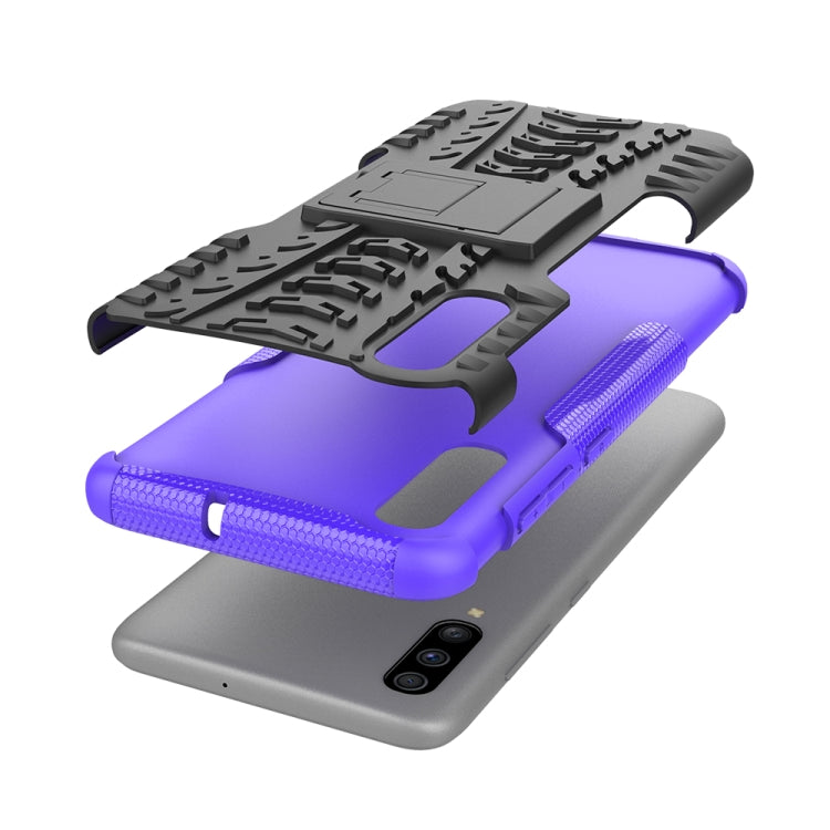 Shockproof  PC + TPU Tire Pattern Case for Galaxy A70, with Holder