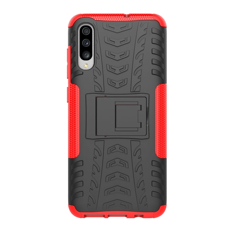 Shockproof  PC + TPU Tire Pattern Case for Galaxy A70, with Holder