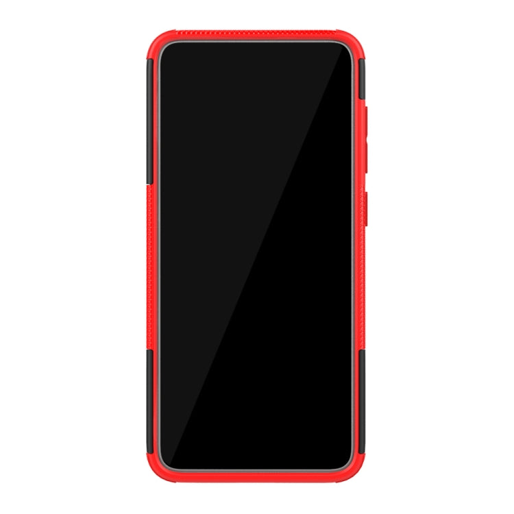 Shockproof  PC + TPU Tire Pattern Case for Galaxy A70, with Holder