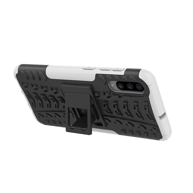 Shockproof  PC + TPU Tire Pattern Case for Galaxy A70, with Holder